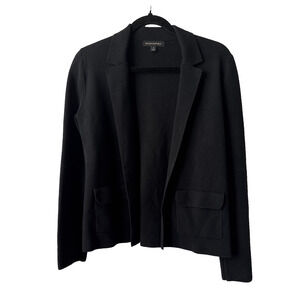 Banana Republic Milano Stitch Knit Womens S Black Sweater Cardigan Blazer Office